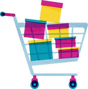 Risograph Energetic Shopping Cart